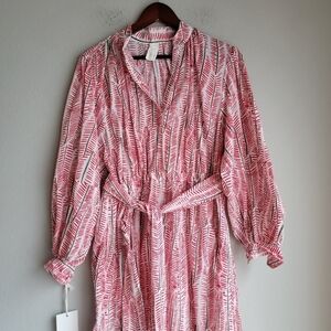 Julie Harrah Isabelle Dress in Red Chevron size M NWT